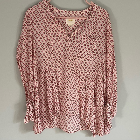 Anthropologie Maeve Laiken Henley Motif Tunic 🌿✨ - Picture 2 of 4